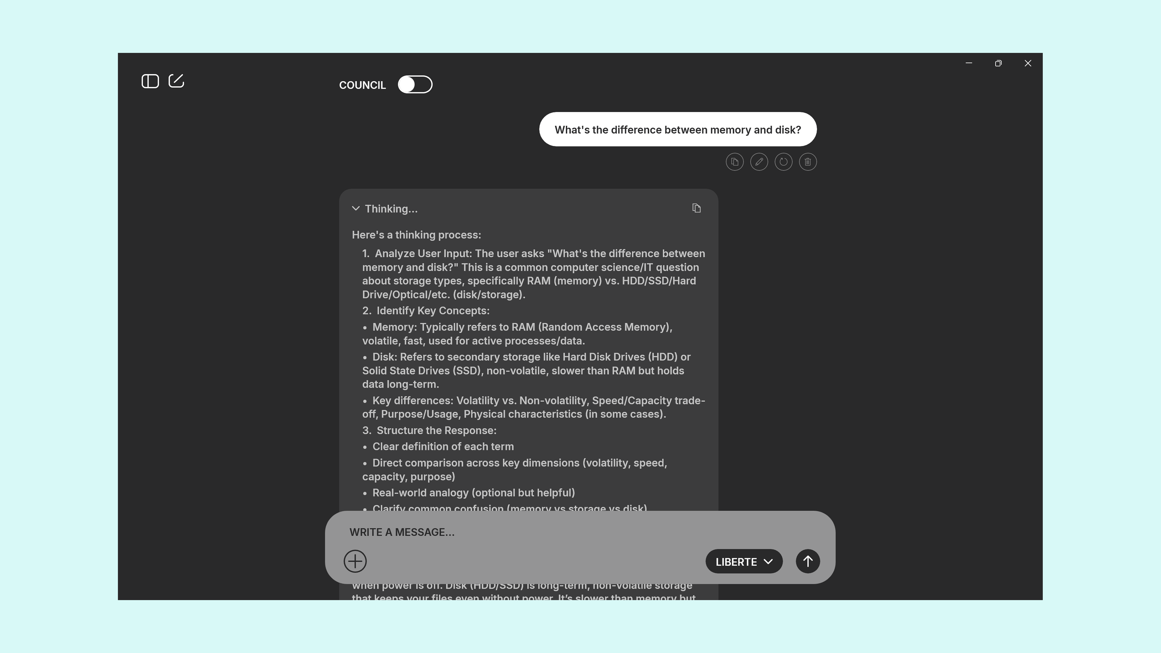 Reasoning captured and searchable in every chat